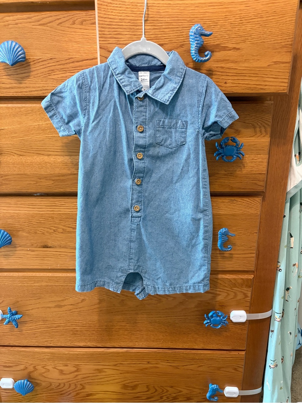 Carter's Chambray Romper 💙 24 mo - NWOT
